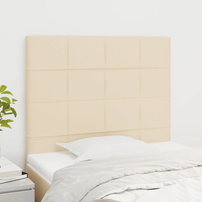Tăblie de pat crem 80x5x118/128 cm, material textil WALTI