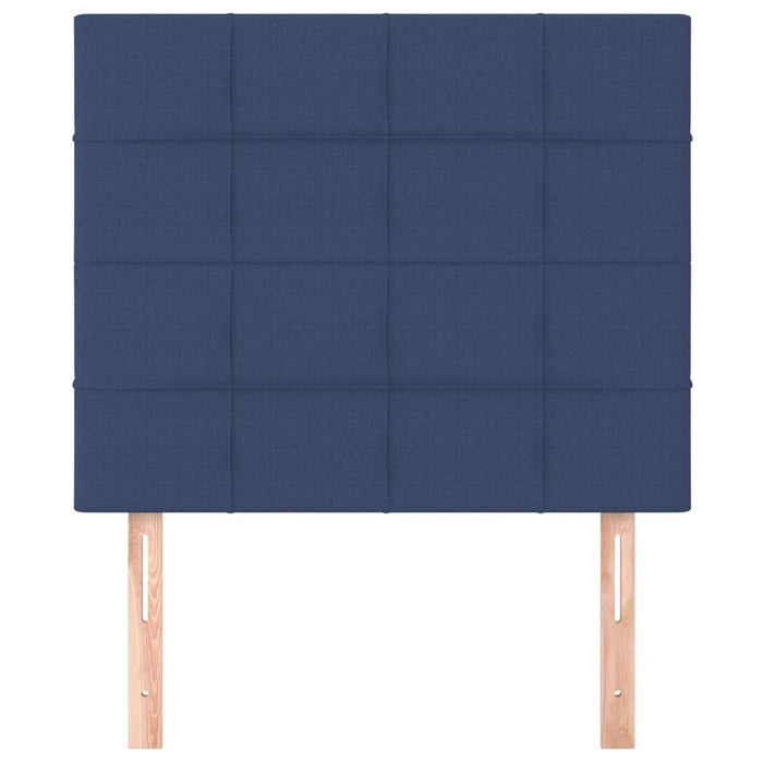 Tăblie de pat albastră 90x5x118/128 cm, material textil WALTI