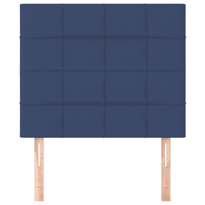 Tăblie de pat albastră 100x5x118/128 cm, material textil WALTI