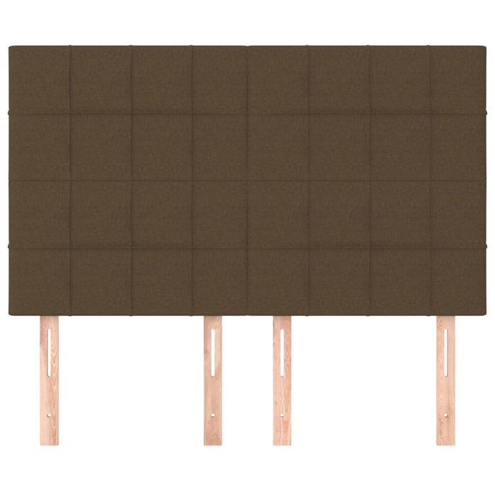 Tăblie de pat maro închis 144x5x118/128 cm, material textil WALTI