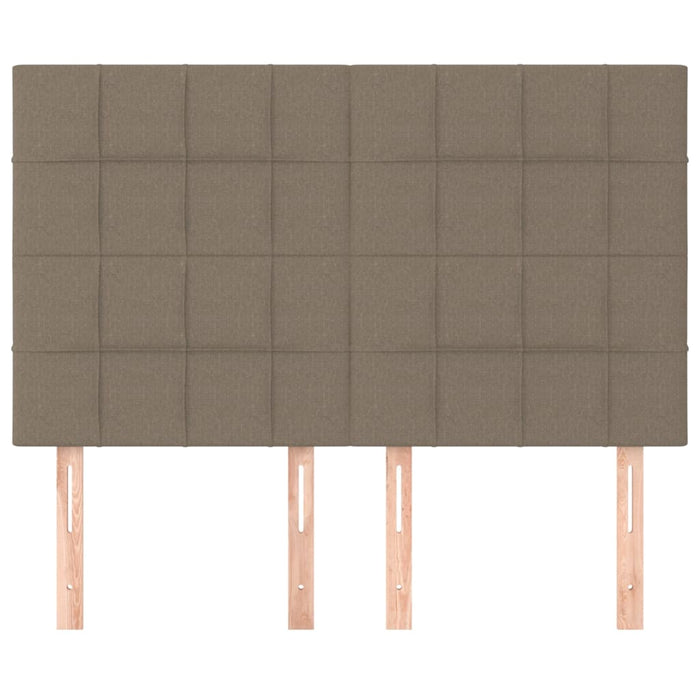 Tăblie de pat gri taupe 144x5x118/128 cm, material textil WALTI