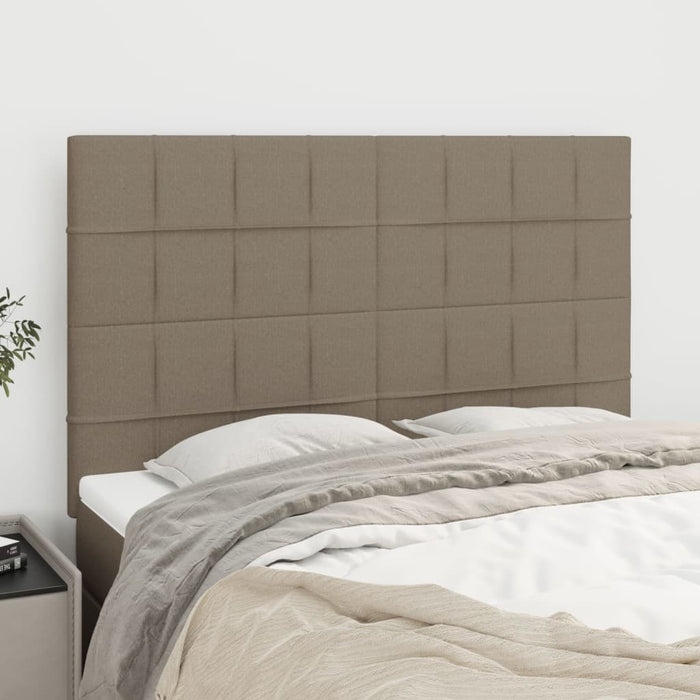 Tăblie de pat gri taupe 144x5x118/128 cm, material textil WALTI