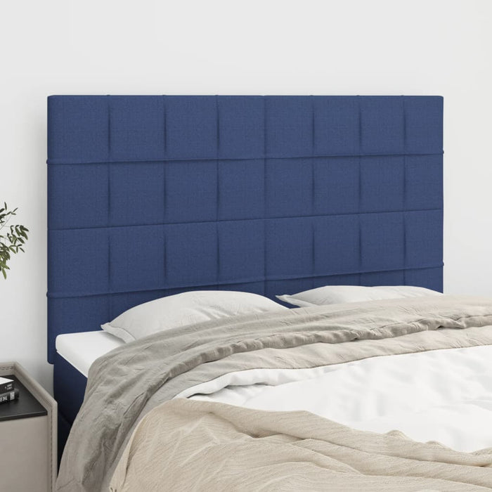 Tăblie de pat albastră 144x5x118/128 cm, material textil WALTI
