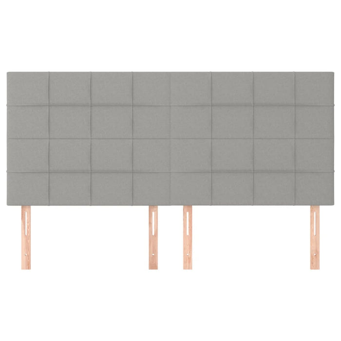 Tăblie de pat gri deschis 160x5x118/128 cm, material textil WALTI