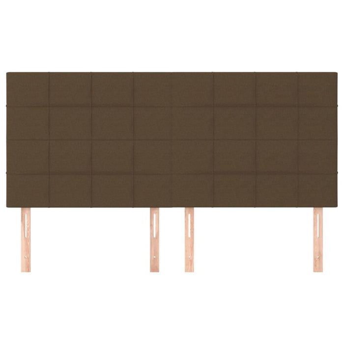 Tăblie de pat maro închis 160x5x118/128 cm, material textil WALTI