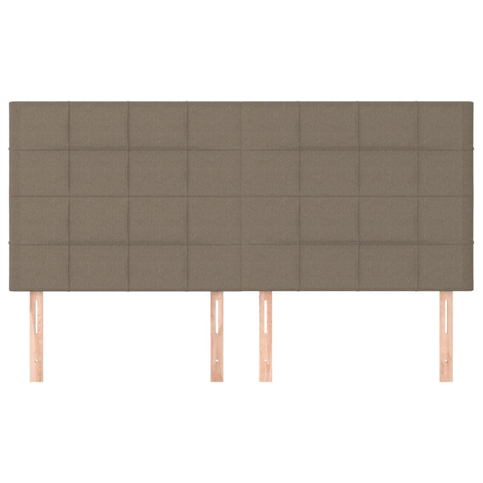 Tăblie de pat gri taupe 160x5x118/128 cm, material textil WALTI