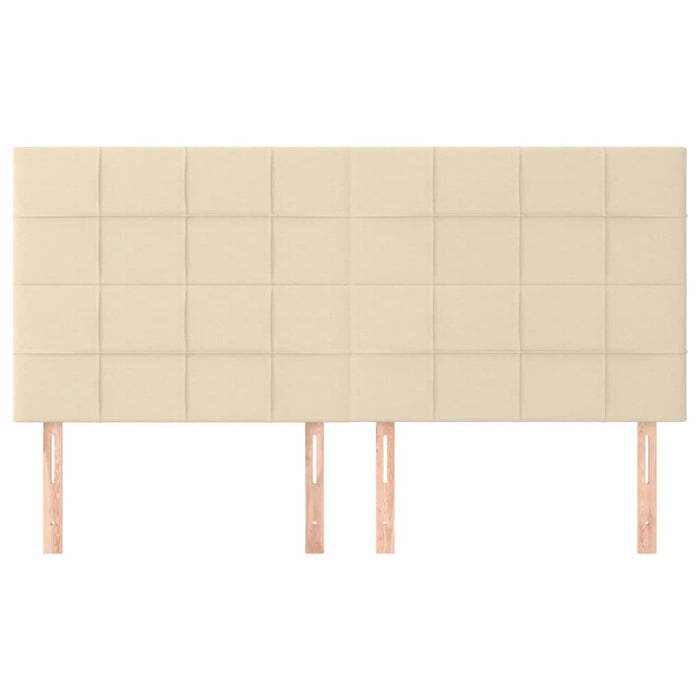 Tăblie de pat crem 160x5x118/128 cm, material textil WALTI