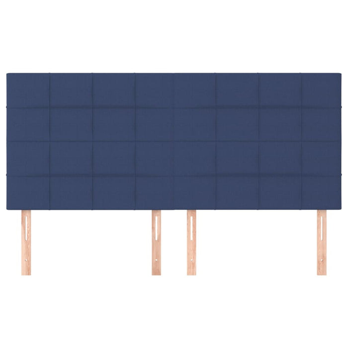 Tăblie de pat albastră 160x5x118/128 cm, material textil WALTI