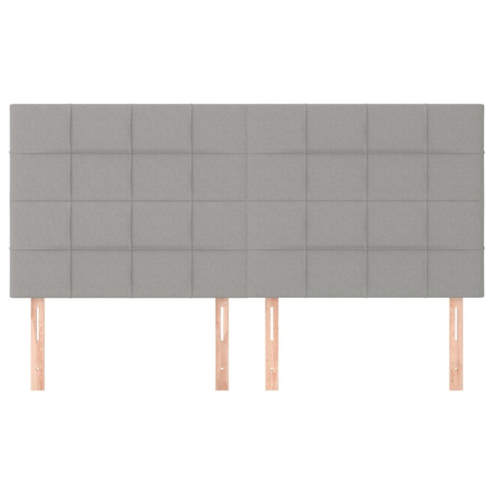 Tăblie de pat gri deschis 180x5x118/128 cm, material textil WALTI