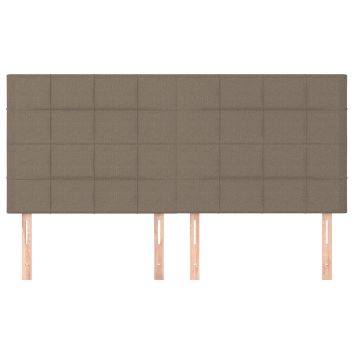 Tăblii de pat, 4 buc, gri taupe, 90x5x78/88 cm, textil - WALTI WALTI