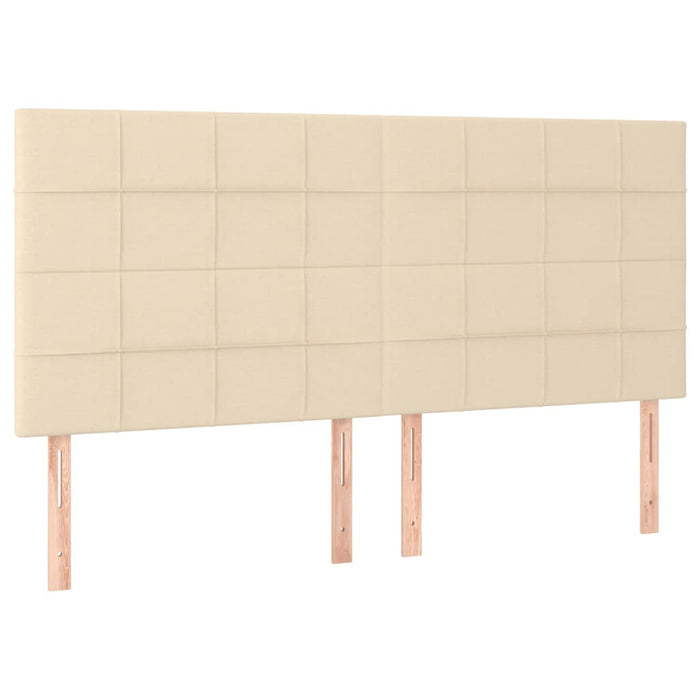 Tăblie de pat crem 180x5x118/128 cm, material textil WALTI
