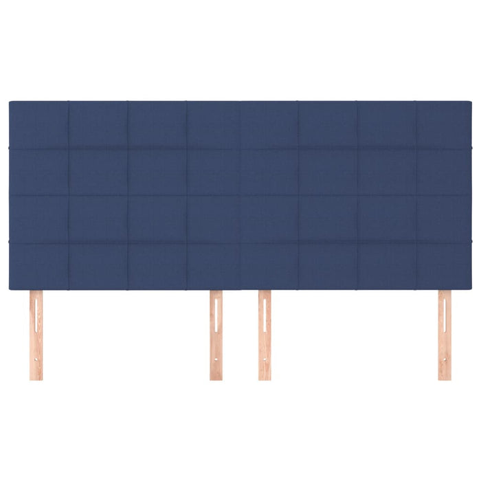 Tăblie de pat albastră 180x5x118/128 cm, material textil WALTI