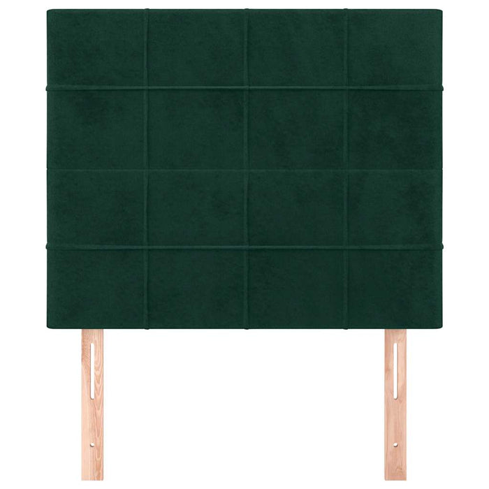 Tăblie de pat verde închis 80x5x118/128 cm catifea WALTI