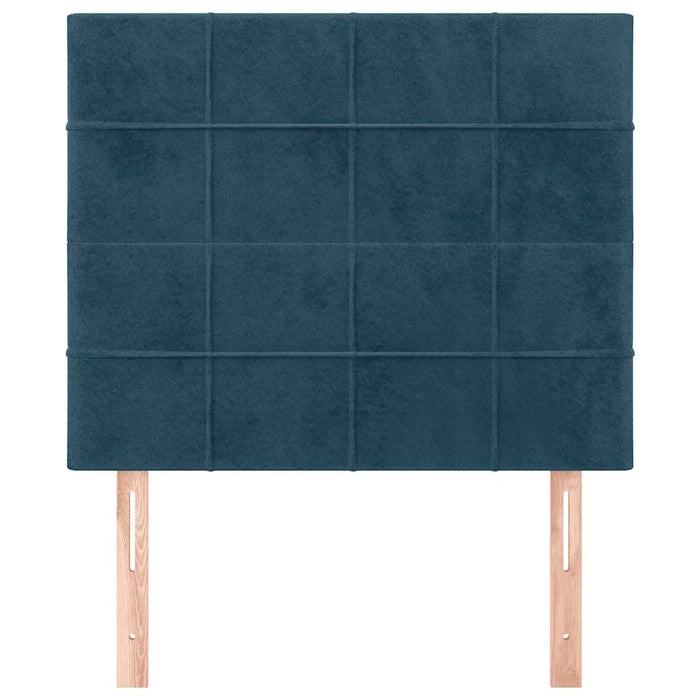 Tăblie de pat albastru închis 80x5x118/128 cm catifea WALTI