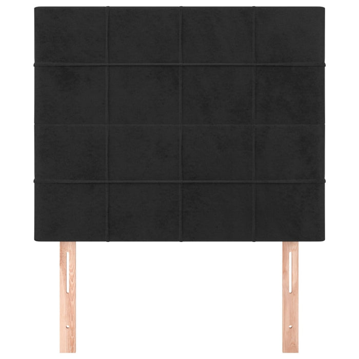 Tăblii de pat, 2 buc, negru, 90x5x78/88 cm, catifea - WALTI WALTI