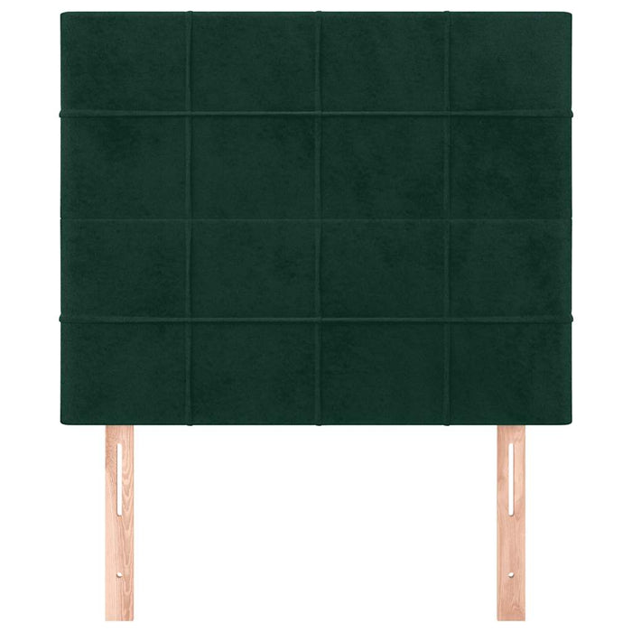 Tăblie de pat verde închis 90x5x118/128 cm catifea WALTI