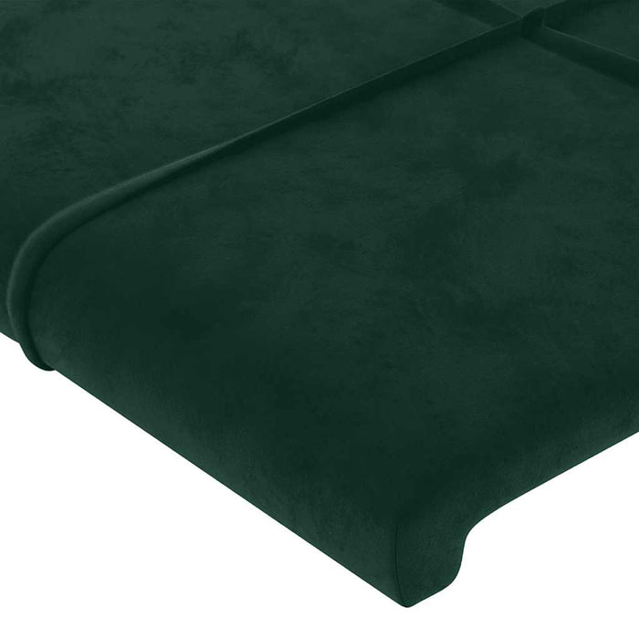 Tăblie de pat verde închis 90x5x118/128 cm catifea WALTI