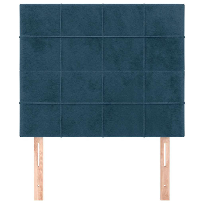 Tăblie de pat albastru închis 90x5x118/128 cm catifea WALTI