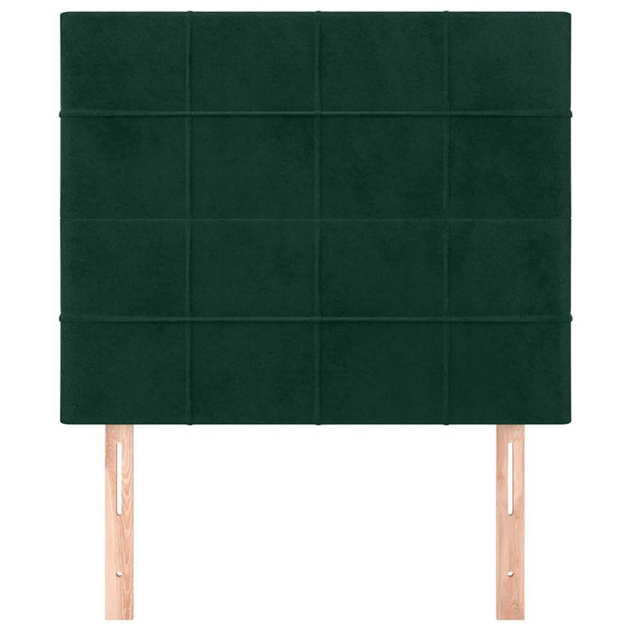 Tăblie de pat verde închis 100x5x118/128 cm catifea WALTI