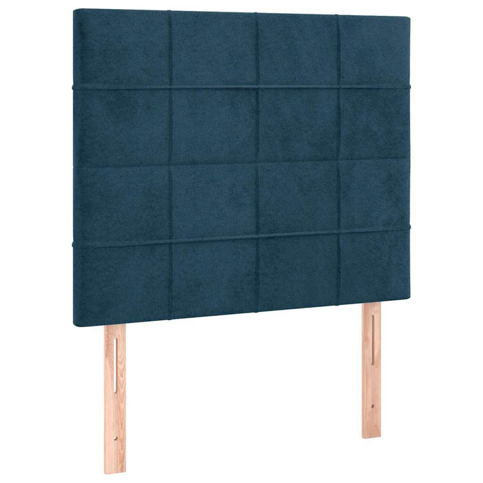 Tăblie de pat albastru închis 100x5x118/128 cm catifea WALTI
