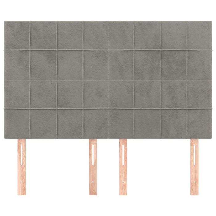 Tăblie de pat gri deschis 144x5x118/128 cm catifea WALTI