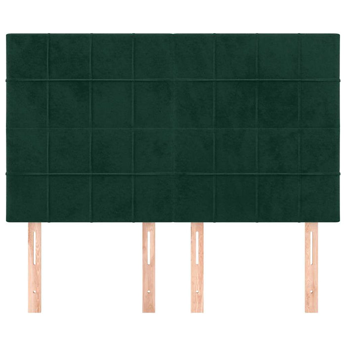 Tăblie de pat verde închis 144x5x118/128 cm catifea WALTI