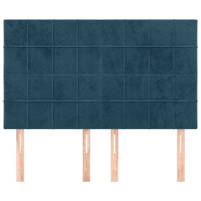 Tăblie de pat albastru închis 144x5x118/128 cm catifea WALTI