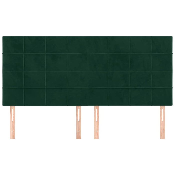 Tăblie de pat verde închis 180x5x118/128 cm catifea WALTI