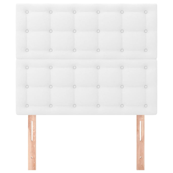 Tăblie de pat albă 80x5x118/128 cm piele ecologică WALTI