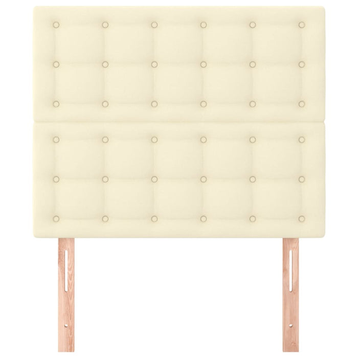 Tăblie de pat crem 80x5x118/128 cm piele ecologică WALTI