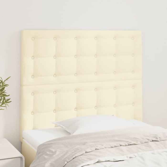 Tăblie de pat crem 80x5x118/128 cm piele ecologică WALTI