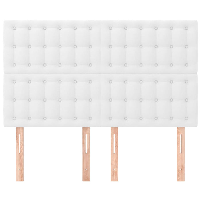 Tăblie de pat albă 144x5x118/128 cm piele ecologică WALTI