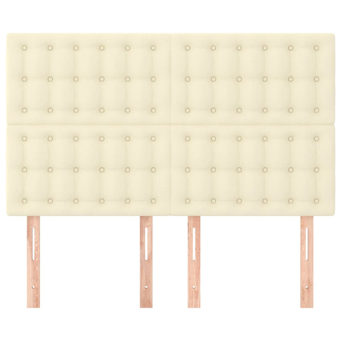 Tăblie de pat crem 144x5x118/128 cm piele ecologică WALTI