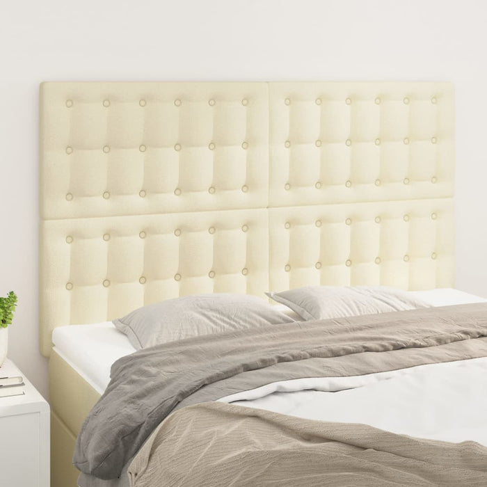 Tăblie de pat crem 144x5x118/128 cm piele ecologică WALTI