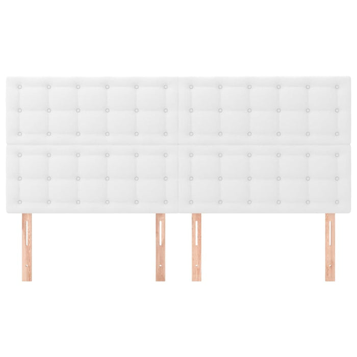 Tăblie de pat albă 180x5x118/128 cm piele ecologică WALTI