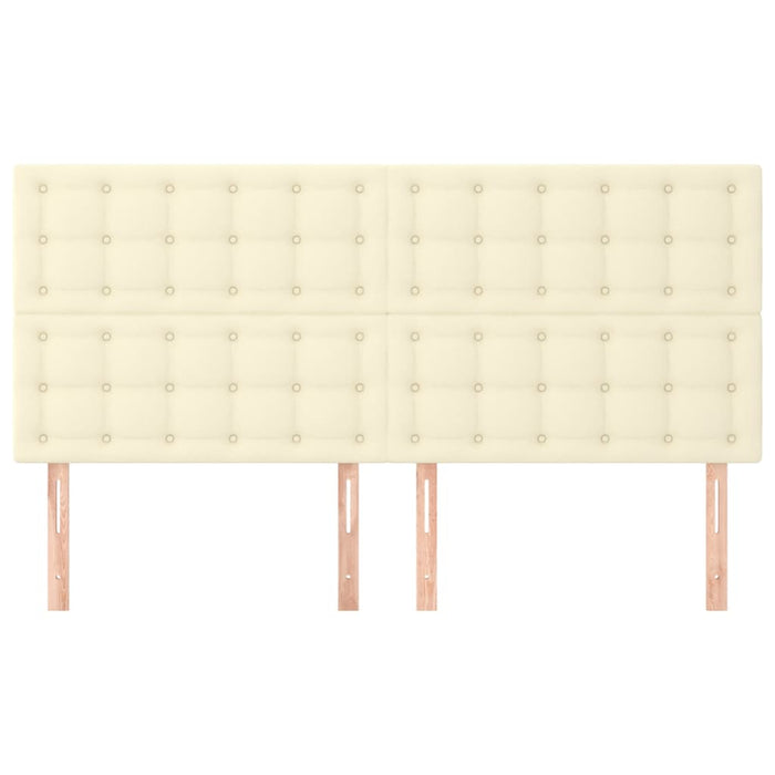 Tăblie de pat crem 180x5x118/128 cm piele ecologică - WALTI WALTI