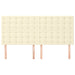 Tăblie de pat crem 180x5x118/128 cm piele ecologică - WALTI WALTI