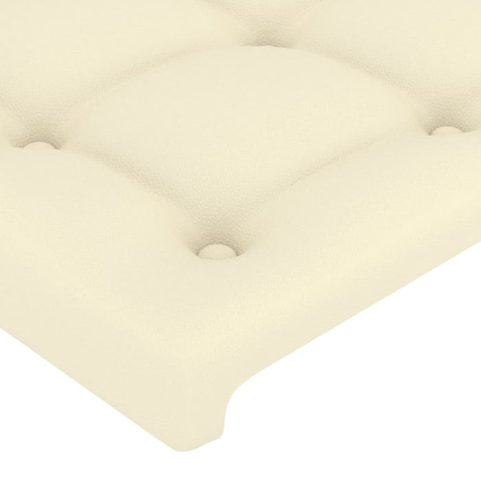 Tăblie de pat crem 180x5x118/128 cm piele ecologică - WALTI WALTI
