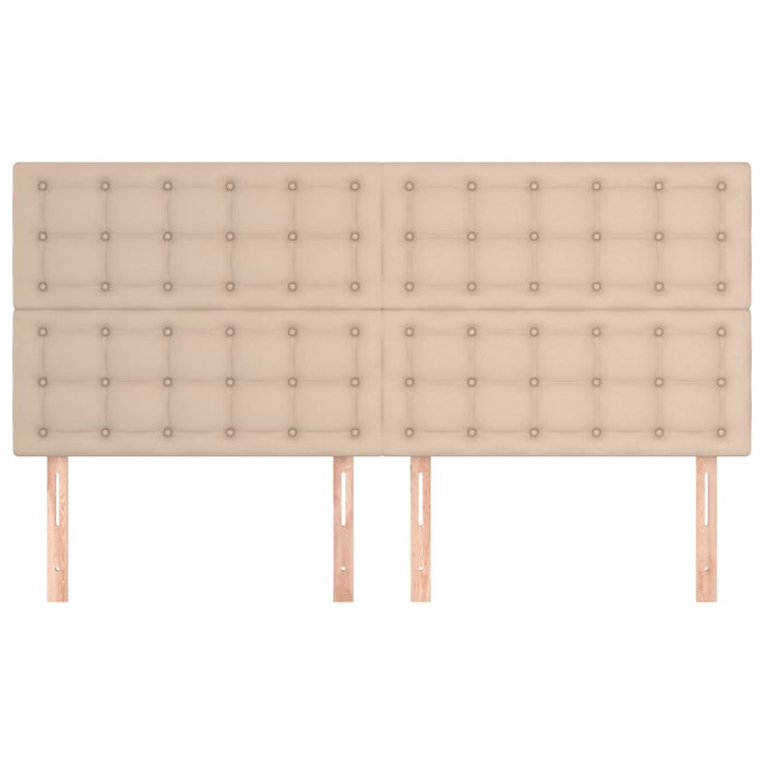 Tăblie de pat Cappuccino 180x5x118/128 cm piele ecologică WALTI