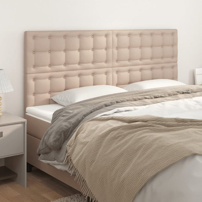 Tăblie de pat Cappuccino 180x5x118/128 cm piele ecologică WALTI