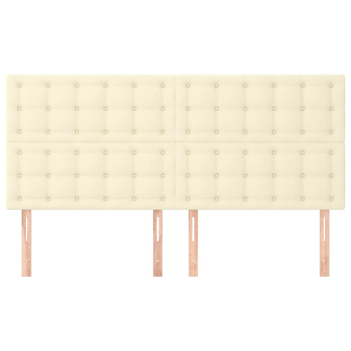 Tăblie de pat crem 200x5x118/128 cm piele ecologică WALTI