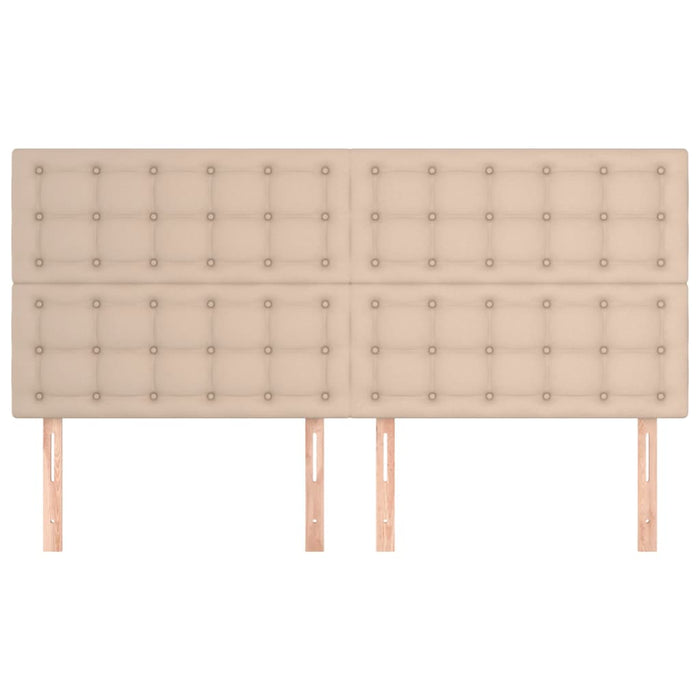 Tăblie de pat Cappuccino 200x5x118/128 cm piele ecologică WALTI