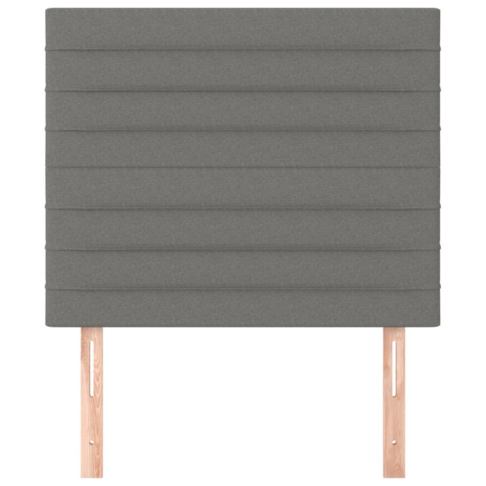 Tăblie de pat gri închis 80x5x118/128 cm, material textil WALTI