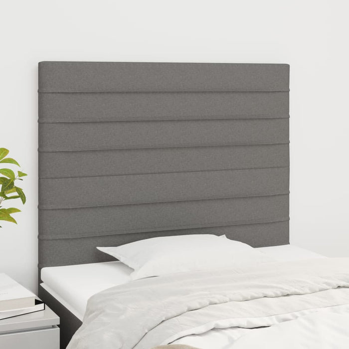 Tăblie de pat gri închis 80x5x118/128 cm, material textil WALTI