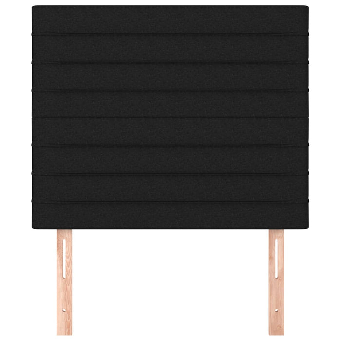 Tăblie de pat neagră 80x5x118/128 cm, material textil WALTI