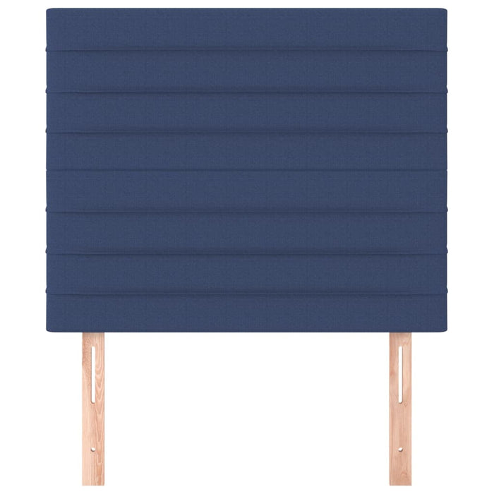 Tăblie de pat albastră 90x5x118/128 cm, material textil - WALTI WALTI
