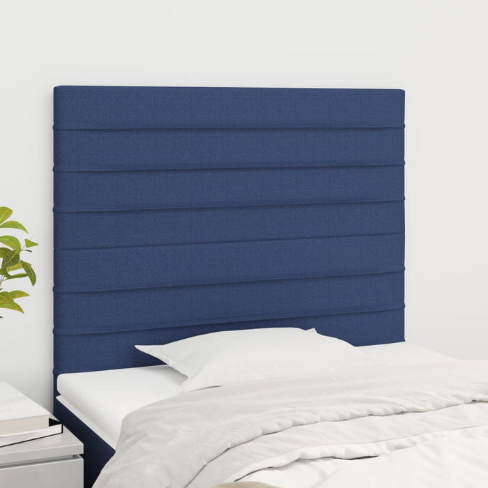 Tăblie de pat albastră 90x5x118/128 cm, material textil - WALTI WALTI