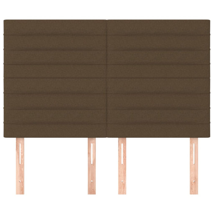 Tăblie de pat maro închis 144x5x118/128 cm, material textil WALTI