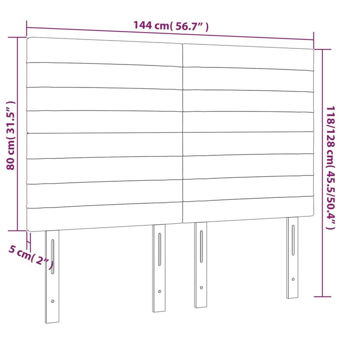 Tăblii de pat, 4 buc, gri taupe, 72x5x78/88 cm, textil - WALTI WALTI