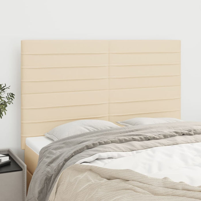 Tăblie de pat crem 144x5x118/128 cm, material textil - WALTI WALTI